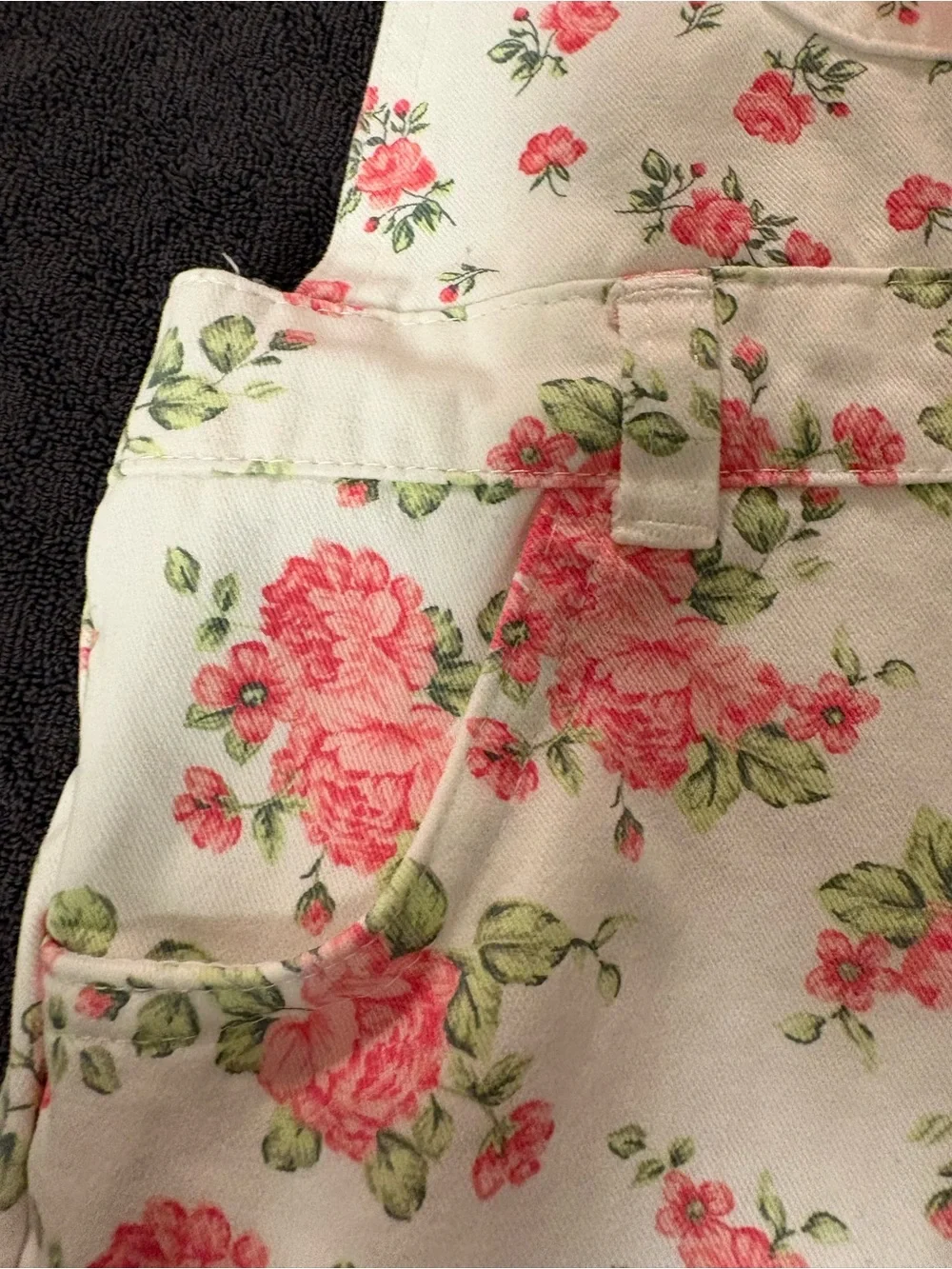 Little Girl Floral Pink‎ Rose Overall Skort Size 4